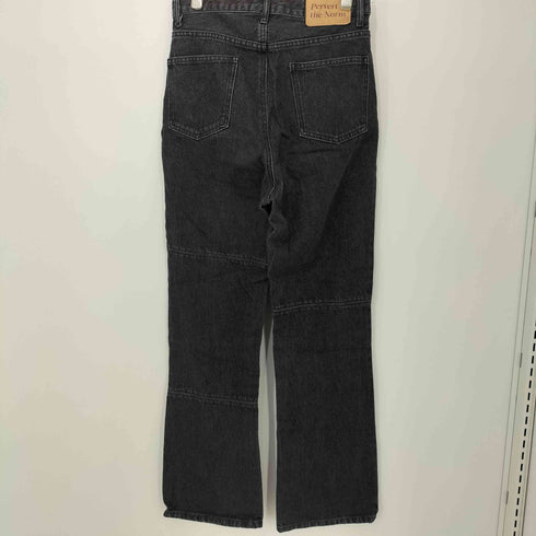 フーズフーギャラリー WHO’S WHO gallery 21SS ステッチデニム ブラックデニムセミフレアパンツ レディース FREE