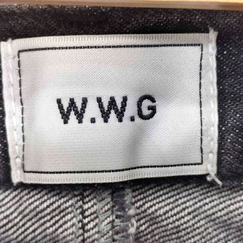 フーズフーギャラリー WHO’S WHO gallery 21SS ステッチデニム ブラックデニムセミフレアパンツ レディース FREE