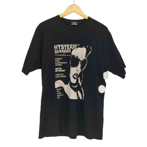 ヒステリックグラマー HYSTERIC GLAMOUR フロントプリントクルーネックTシャツ メンズ JPN:L