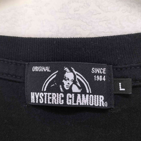 ヒステリックグラマー HYSTERIC GLAMOUR フロントプリントクルーネックTシャツ メンズ JPN:L