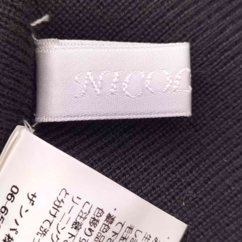 ニコル NICOLE サイドスリットバイカラークルーネックニット レディース JPN:M