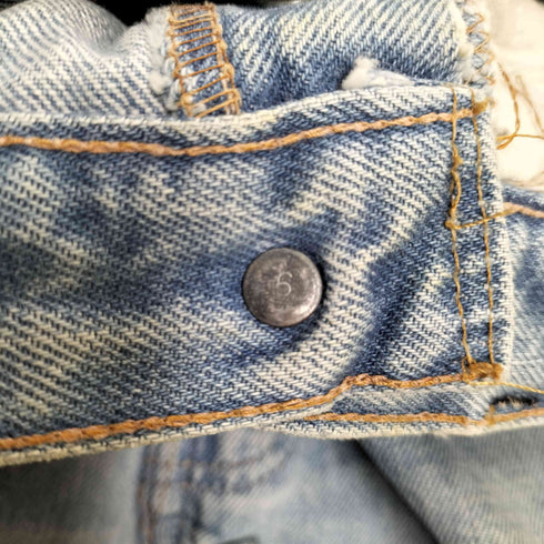 リーバイス Levis small e ボタン裏6 ポケット裏チェーンステッチ 黒カン ボタンフライ デニムショートパンツ メンズ