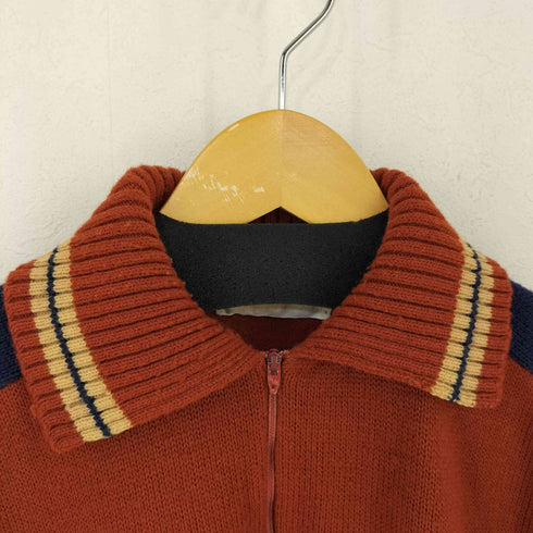 ジャンセン jantzen 70s MADE IN USA フリーダムスリーブ 襟付きハーフジップニット ロケットTALON メンズ import:M