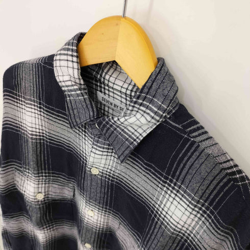 セブンバイセブン SEVEN BY SEVEN レーヨン チェック L/S シャツ メンズ JPN:L
