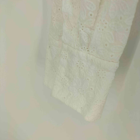 ザラ ZARA クロップドカットワークシャツブラウス バックオープン レディース import:XS