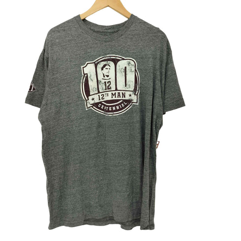 チャンピオン Champion 12th man centennial フロントプリントクルーネックTシャツ メンズ XL