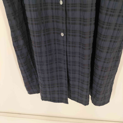 スライ SLY THIN OPEN COLLARED SH チェックロングシャツ レディース FREE