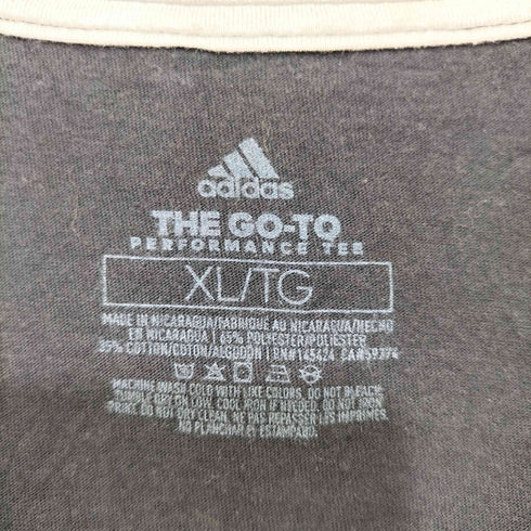 アディダス adidas フロントカレッジチームロゴクルーネックTシャツ メンズ XL