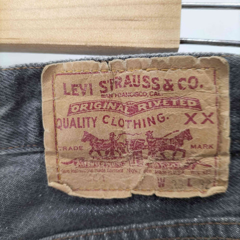 リーバイス Levis 90S USA製 先染めブラックデニムパンツ ボタン裏652 メンズ W33 L32