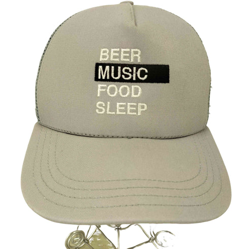 カシラ CA4LA BEER MUSIC FOOD SLEEP メッシュキャップ レディース