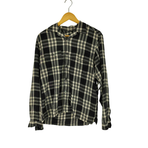トゥモローランド TOMORROWLAND テンセル100% オープンカラー L/S チェックシャツ メンズ JPN:M