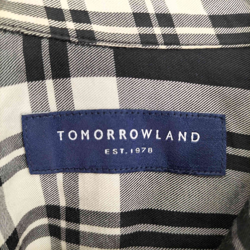 トゥモローランド TOMORROWLAND テンセル100% オープンカラー L/S チェックシャツ メンズ JPN:M