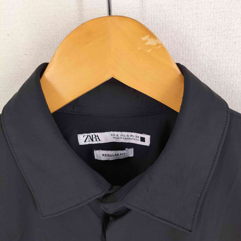 ザラ ZARA REGULAR FIT ナイロン ストレッチ 長袖シャツ メンズ import:S
