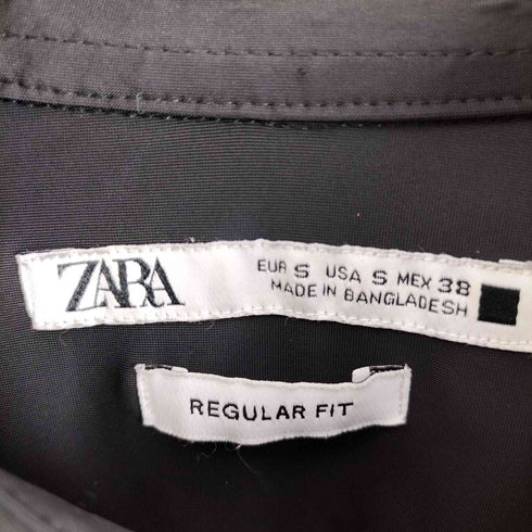 ザラ ZARA REGULAR FIT ナイロン ストレッチ 長袖シャツ メンズ import:S