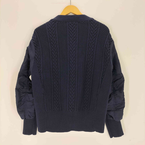 ザラ ZARA コントラストニットカーディガン レディース import:M