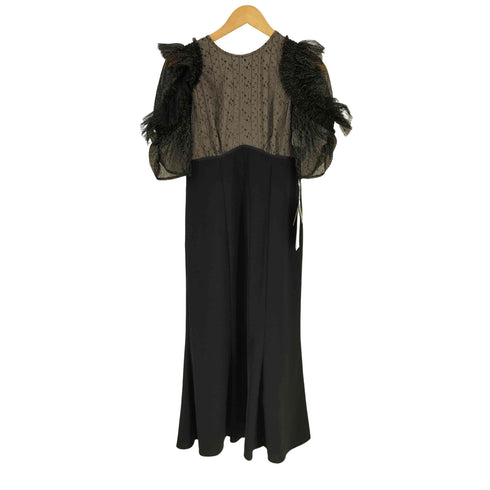 リリーブラウン Lily Brown Shirringレーススイッチングドレス レディース JPN:1