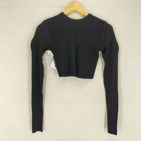 ZARA KNIT クロップド丈 クルーネックセーター レディース import:M