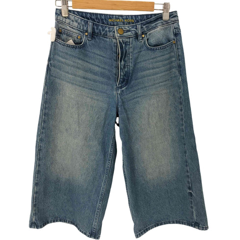マイケルコース Michael Kors High-Waisted Denim Culottes バギーデニムショーツ ジョーツ レディース 4/27