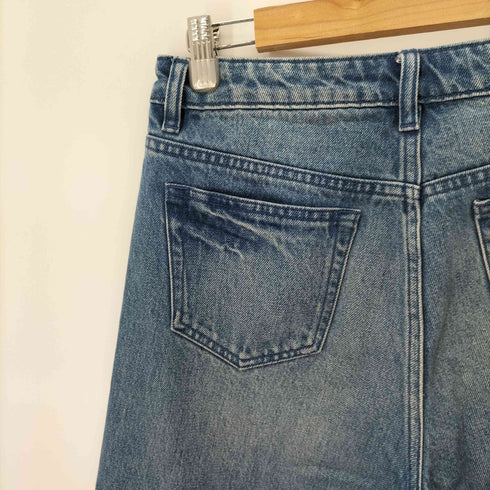 マイケルコース Michael Kors High-Waisted Denim Culottes バギーデニムショーツ ジョーツ レディース 4/27