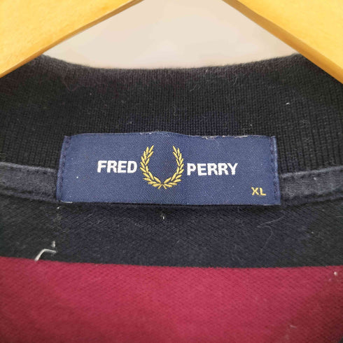 フレッドペリー FRED PERRY 月桂樹刺繍 マルチボーダー S/S ポロシャツ 鹿の子 メンズ JPN:XL
