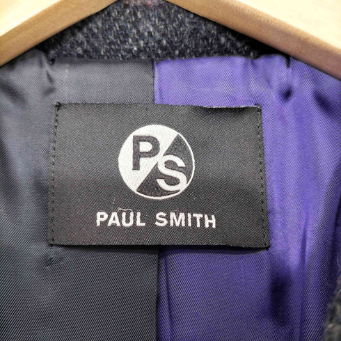 ポールスミス Paul Smith ヘリンボーンチェック切替ダッフルコート レディース 42