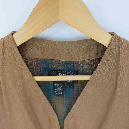 ダブルアールエルラルフローレン RRL RALPH LAUREN 90S 三ツ星 MADE IN USA 裏地チェック ダックベスト メンズ JPN:S