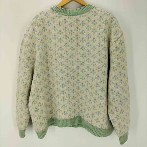 ザラ ZARA 花柄 クルーネックカーディガン レディース JPN:L