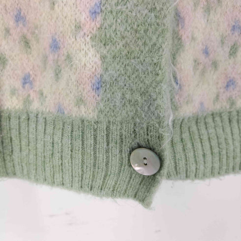 ザラ ZARA 花柄 クルーネックカーディガン レディース JPN:L