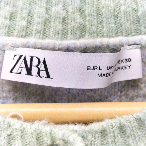 ザラ ZARA 花柄 クルーネックカーディガン レディース JPN:L