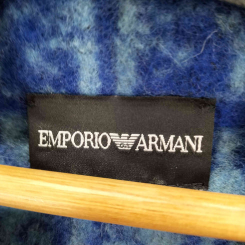 エンポリオアルマーニ EMPORIO ARMANI 幾何学模様 フリースロングコート モックネック スタンドカラー レディース FR:42