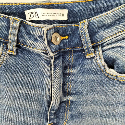 ザラ ZARA カットオフデニムパンツ レディース FR:34