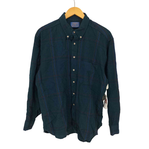 ペンドルトン PENDLETON 70s USA製 ウールボタンダウンチェックシャツ メンズ import:XL