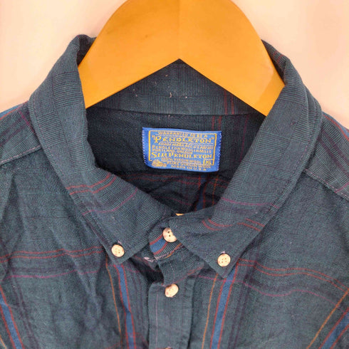 ペンドルトン PENDLETON 70s USA製 ウールボタンダウンチェックシャツ メンズ import:XL
