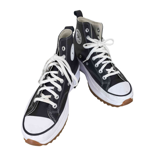 コンバース CONVERSE RUN STAR HIKE BLACK LEATHER HI CUT メンズ JPN:25.5