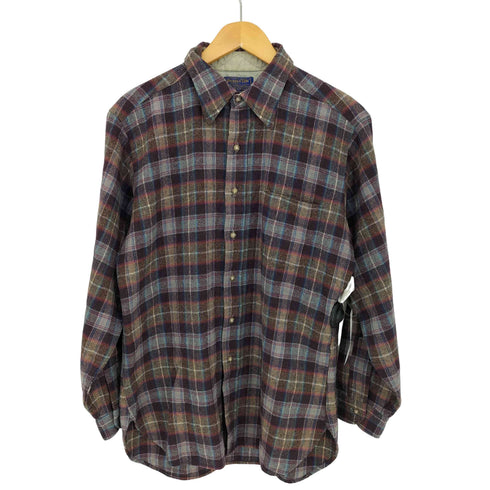 ペンドルトン PENDLETON 70s USA製 ウールチェックシャツ メンズ import:L