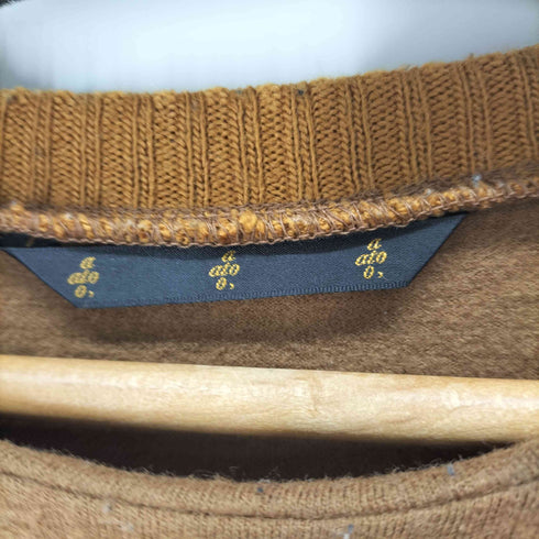 アトウ ato 17AW ネックボタンウールニットカットソー レディース