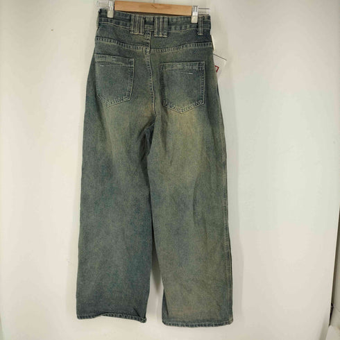 ダメージデニムストレートパンツ レディース JPN:M