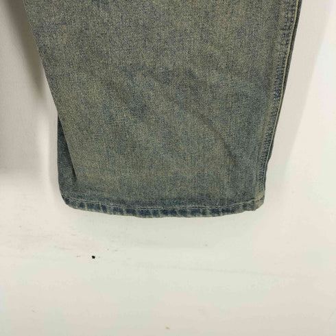 ダメージデニムストレートパンツ レディース JPN:M