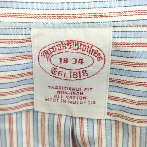 ブルックスブラザーズ BROOKS BROTHERS 90s ストライプ レギュラーカラーシャツ メンズ 18-34