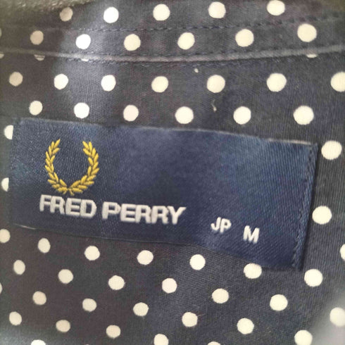 フレッドペリー FRED PERRY ロゴ刺繍 ドット柄 切替S/Sシャツ メンズ JPN:M