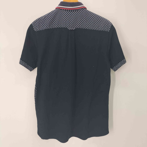 フレッドペリー FRED PERRY ロゴ刺繍 ドット柄 切替S/Sシャツ メンズ JPN:M