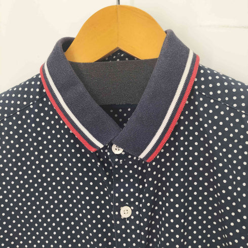 フレッドペリー FRED PERRY ロゴ刺繍 ドット柄 切替S/Sシャツ メンズ JPN:M