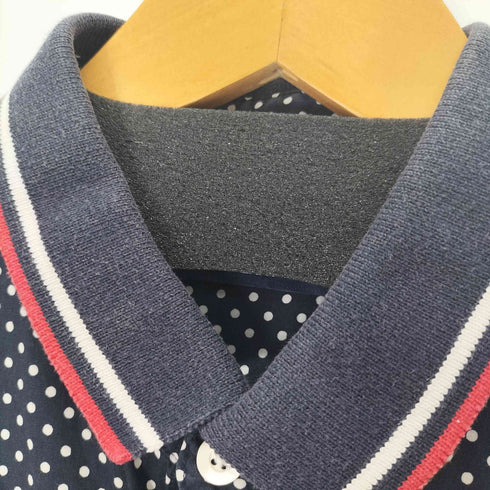 フレッドペリー FRED PERRY ロゴ刺繍 ドット柄 切替S/Sシャツ メンズ JPN:M