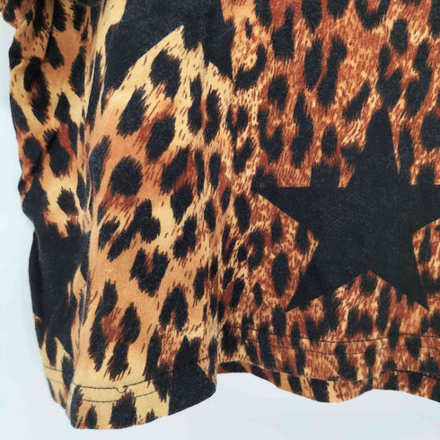 ジョイリッチ JOYRICH Y2K レオパード柄スタープリントショート丈Tシャツ レディース S