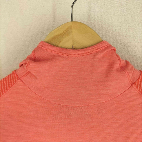 アディダス adidas WOMENS RUNNING CLIMAHEAT HOOD TEE L/S SHIRT ORANGE サムホール レディース JPN:XL