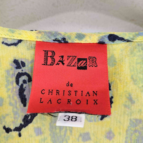 クリスチャンラクロワ Christian Lacroix Bazar 楊柳レーヨン フリルシャツブラウス レディース 38