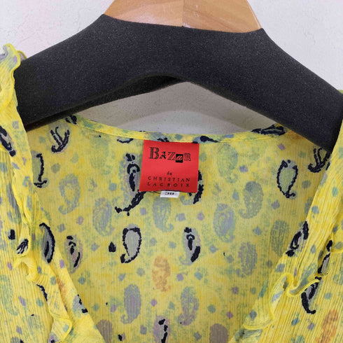 クリスチャンラクロワ Christian Lacroix Bazar 楊柳レーヨン フリルシャツブラウス レディース 38