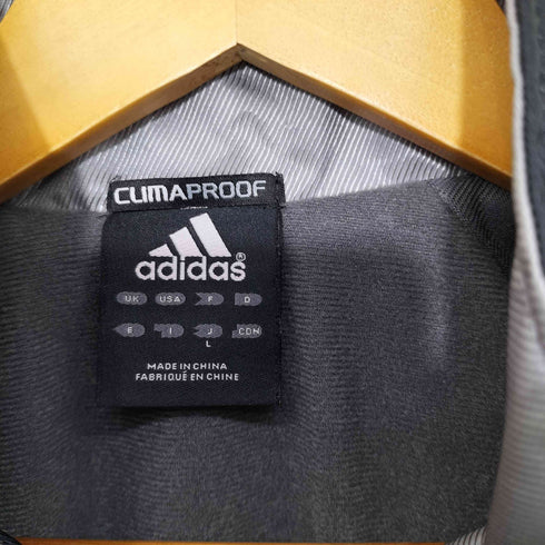 アディダス adidas CLIMAPROOF 裏起毛 ジップアップ ウィンドブレーカー ジャケット メンズ JPN:L