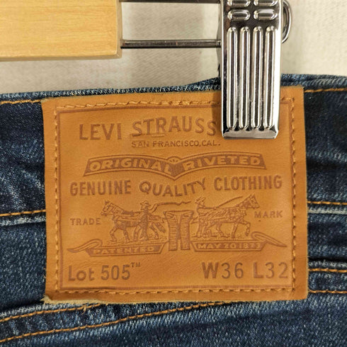 リーバイス LEVI STRAUSS&CO 505 レギュラーストレート LEVI'S PREMIUM BIG E ストレッチデニム メンズ W36 L32