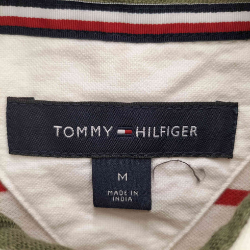 トミーヒルフィガー TOMMY HILFIGER マルチカラ―ボーダー柄ポロシャツ メンズ M